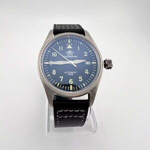 ADDIESDIVE 39mm Leather Men's Elegant Automatic Watch Diver 200M (MY-H2)